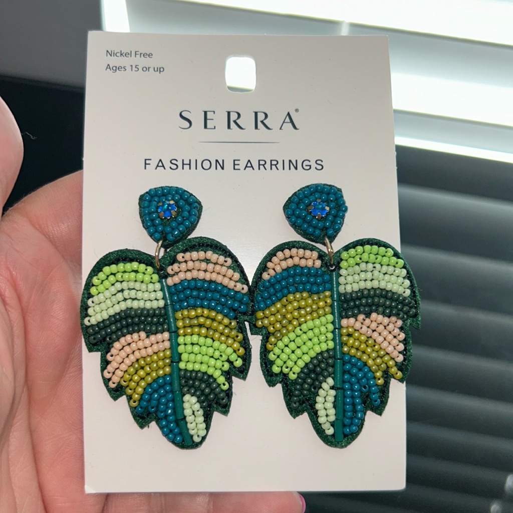 Nwt Serra Palm Leaf Earrings